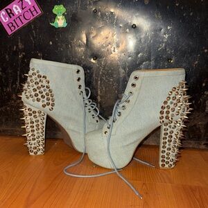 Jeffrey Campbell Denim Studded heels